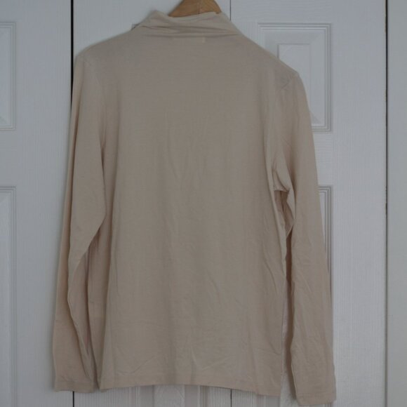 Oak + Fort Lightweight Long Sleeve Mock/Turtleneck - Picture 2 of 5